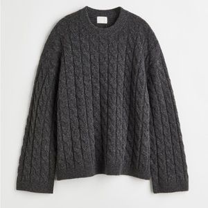 Oversized cable knit sweater